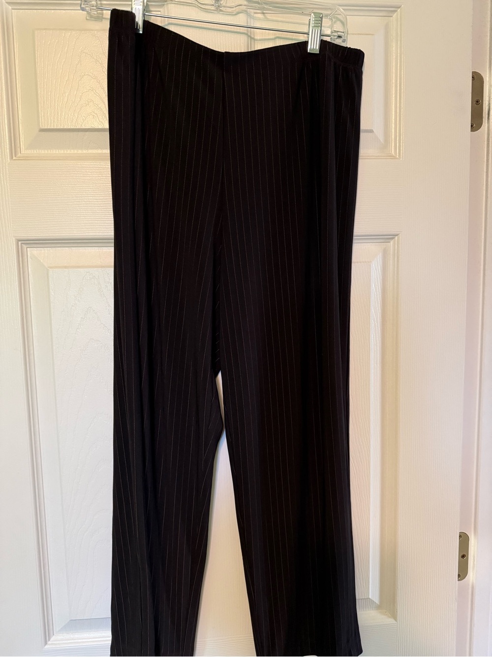 Laura Ashley Black Pinstripe Wide Leg Trousers